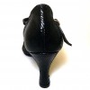 Scarpa da ballo donna latino americano liscio da sala punta chiusa nabuk lucertolina nero suola bufalo tacco 70 rocchetto