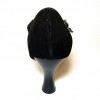 Scarpa da ballo donna liscio da sala standard punta chiusa nabuk polvere nero suola cuoio tacco 70 rocchetto
