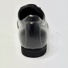 Scarpa da ballo uomo latino americano ballo da sala liscio tango pelle nero argento suola bufalo zeppa 2 cm